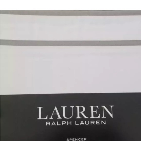Ralph Lauren Spencer Sateen Gray Border King  Duvet Cover 300TC,$420 - Picture 2 of 13